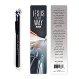 Jesus is the Way Tire Pressure Gauge with Bookmark – Black